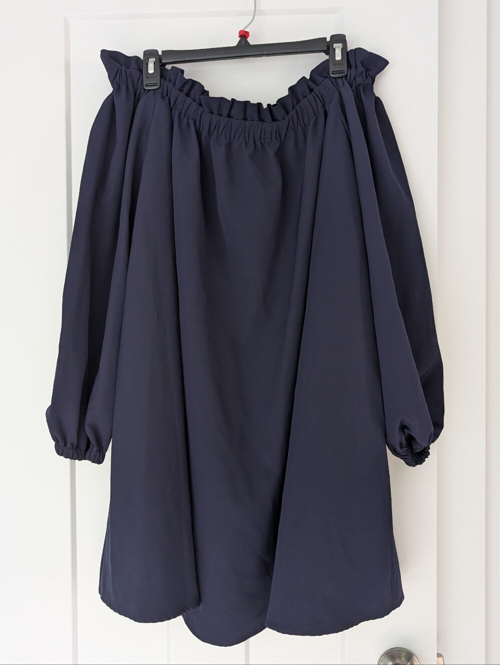 NWT Ixiah Navy Blue Off The Shoulder Mini Dress Size 10